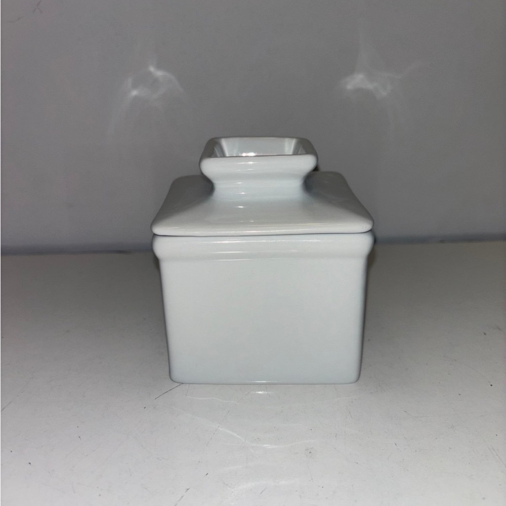 White Ceramic Square Container - Picture 3 of 7